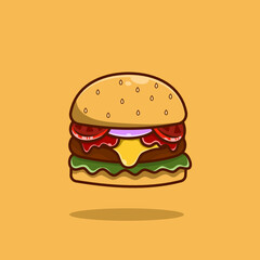 burger vector design illustration