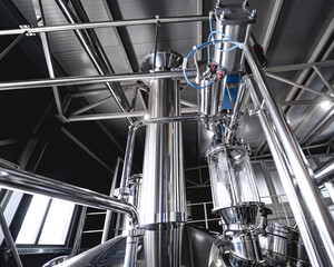 Craft beer brewing equipment in privat brewery