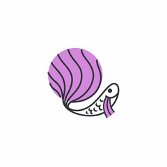 Fish logo icon design vector