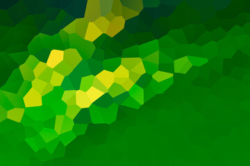 Fototapeta na wymiar Abstract three-dimensional bright yellow and green crystal pattern