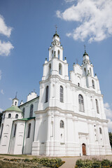 Fototapeta na wymiar St. Sophia Orthodox Cathedral in Polotsk on a sunny summer day, Belarus. Historical monument.