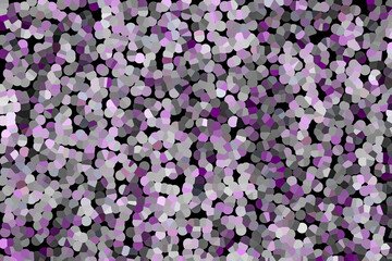 Abstract chaotic decorative violet and grey pointillized dots