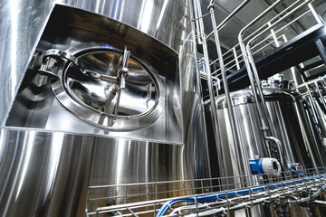 Craft beer brewing equipment in privat brewery