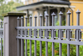 decorative forged metal fence