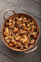Homemade delicious Indian beef meat fry, 