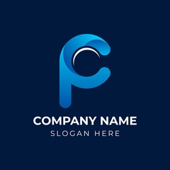 Letter P with magnifying glass vector logo template. This alphabet can be used for searching, discovery, find business.