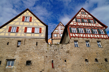 beautiful old timber-framed houses in Schwabisch Hall in Germany