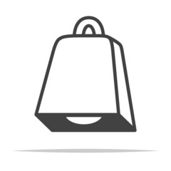 Cow bell icon vector transparent isolated