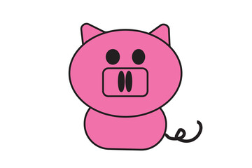 Obraz na płótnie Canvas little pink pig