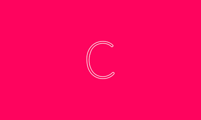 C is a attractive vector with a simple design and pink background.