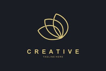 Nature Leaf Luxury Gold Logo Design