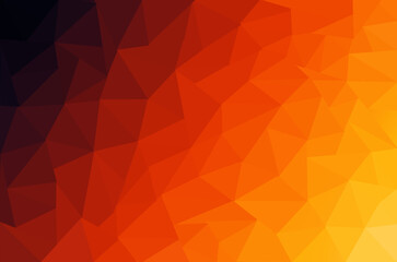 Fototapeta premium Low poly gradient blue, orange to yellow background