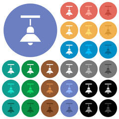 Chandelier round flat multi colored icons