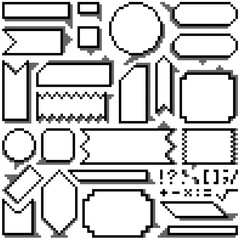 Vector Collection Set of Pixel Dialog Box Designs