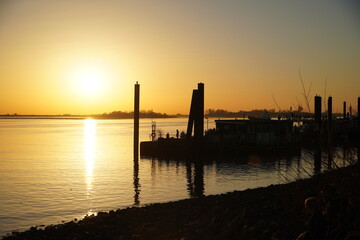 Sonnenuntergang Elbe | Hamburg 