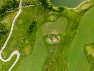 Aerial photography of Qingdao Coastline Golf Course