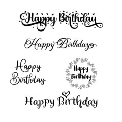 lettering and calligraphy modern - Happy Birthday to you. Sticker, stamp, logo - hand made