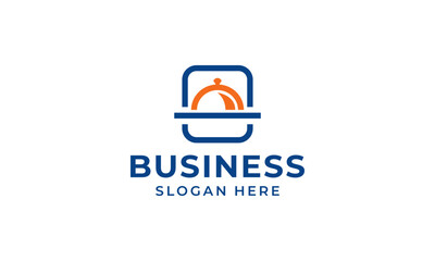 Catering online food logo template