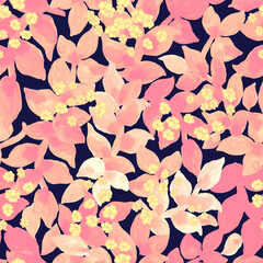 Vector seamless hand drawn floral background. Background with watercolor flowers. Seamless pattern. Can be used for wallpaper, pattern fills, web page background, surface textures, textile print.
