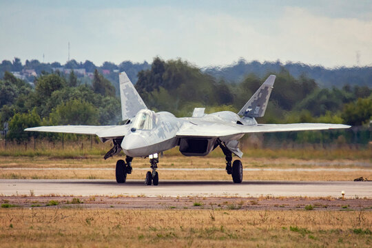 Fighter on the runway