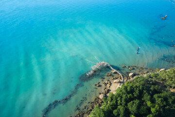 aerial view of the overflow on the coast of marina di vasto abruzzo
