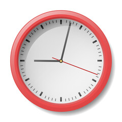 Modern red frame clock vector