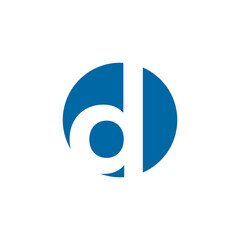 D letter initial icon logo design