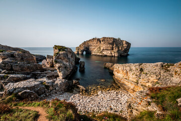 The rocky coast of Bagirganli village of Kandira district. Kocaeli