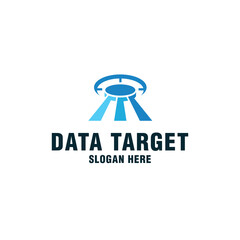 Data target logo template on modern style