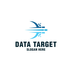 Data target logo template on modern style