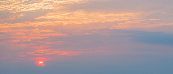 夕焼け　空　雲　背景　背景素材