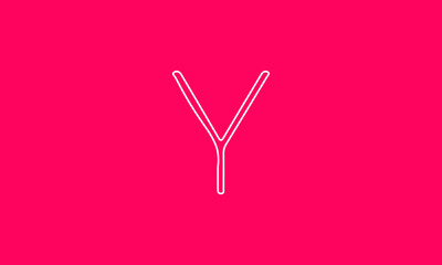 Y is a attractive vector with a simple design and pink background.