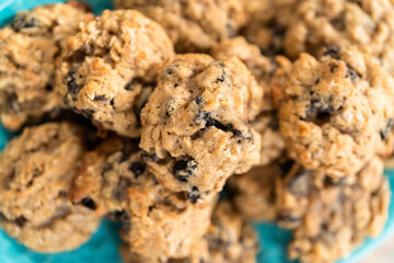 Chewy oatmeal raisin cookies