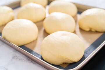 Baking brioche buns