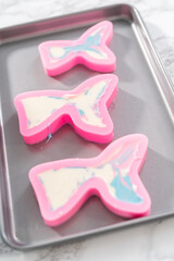 Mermaid themed 3 layer vanilla cake