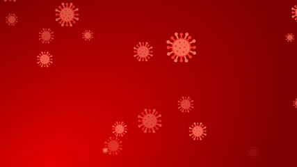 Coronavirus red pattern banner background. Abstract healthcare Illustrations concept COVID-19.