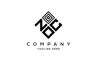 NCO square three latter logo vector