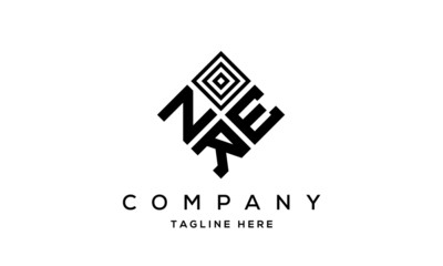 NER square three latter logo vector