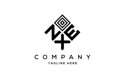 NEX square three latter logo vector