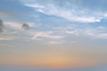 夕焼け　空　雲　背景　背景素材