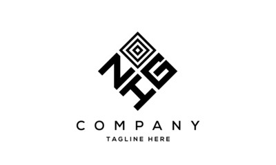 NGH square three latter logo vector