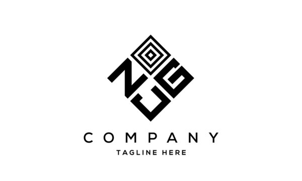 NGJ square three latter logo vector