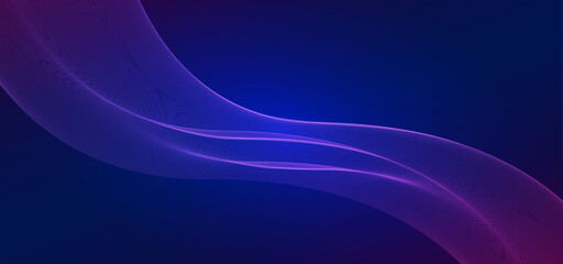 Blue abstract background with waves. Vector background and editable