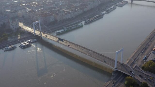 Aerial view from Elisabeth bridge - Budapest