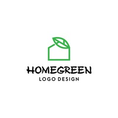 A clean and fresh logo a combination of home or real estate and leaves.
EPS 10, Vector.