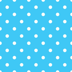 blue polka dots seamless pattern. Oktoberfest wallpaper for wrapping. Winter, snowy background.