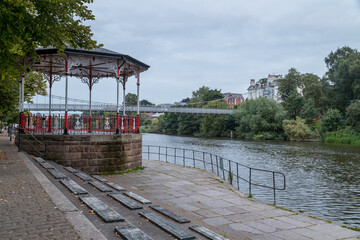 Bandstand on the side of River Dee