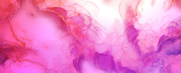 Obraz na płótnie Canvas Pink Acrylic Pour Color Liquid marble abstract surfaces Design background wallpaper