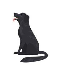 black dog mascot