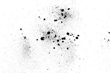 Ink Splash Pattern, Black Watercolor Splatter Background.